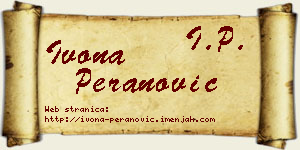 Ivona Peranović vizit kartica
